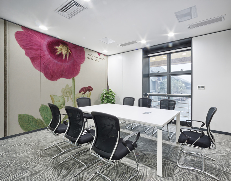 Alcea in vintage style Wall Printing