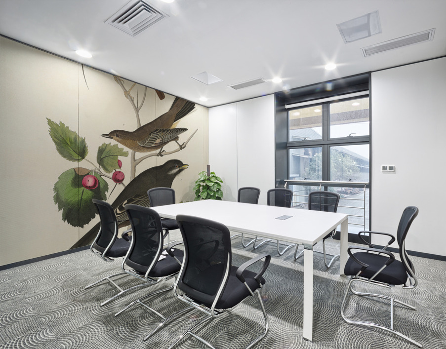 Little Tawny Thrush Ptiliogonys Townsendi and Canada Jay Wall Printing