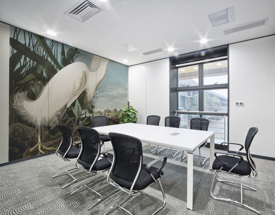 Snowy Heron or White Egret Wall Printing