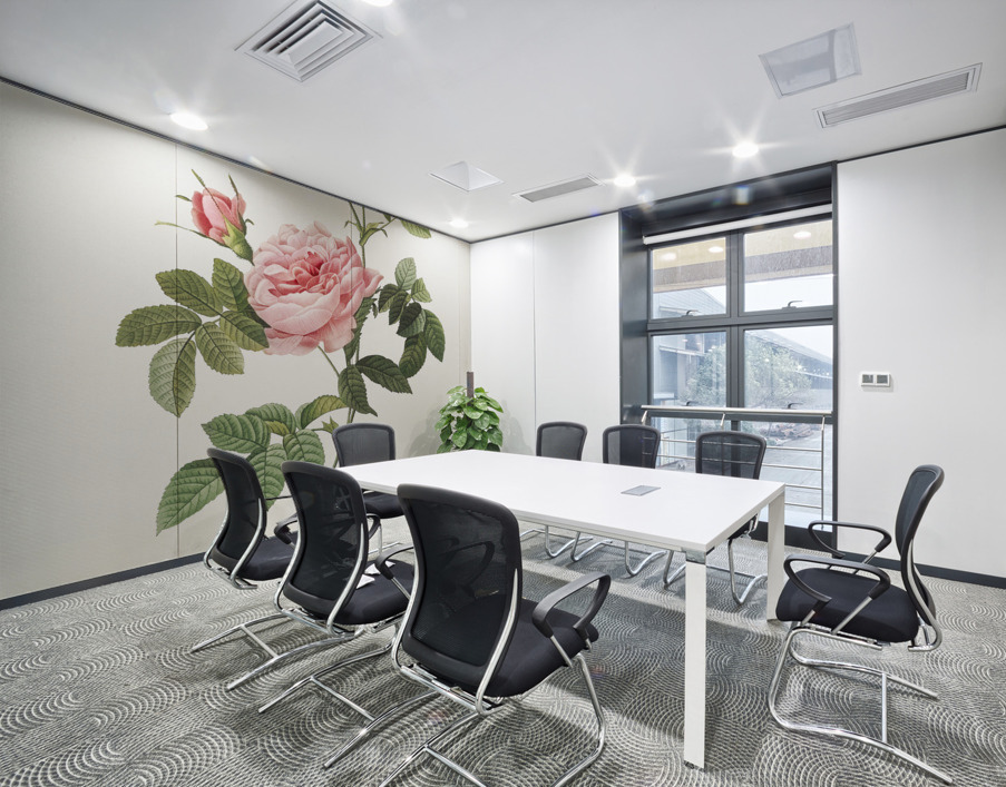 Pink rose turbine Wall Printing