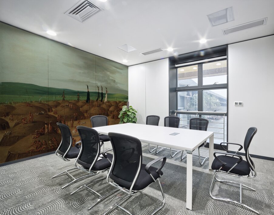 Bird’s-Eye View of The Mandan Village 1800 Miles Above St. Louis 1837-1839 Wall Printing