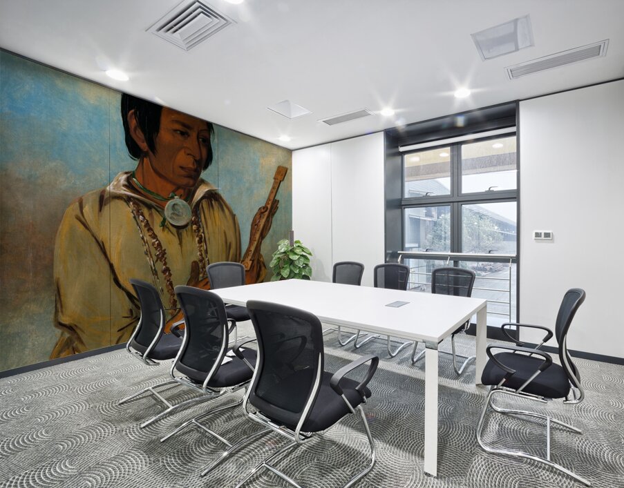 Ma-Shée-Na Elk’s Horns a Subchief 1830 Wall Printing