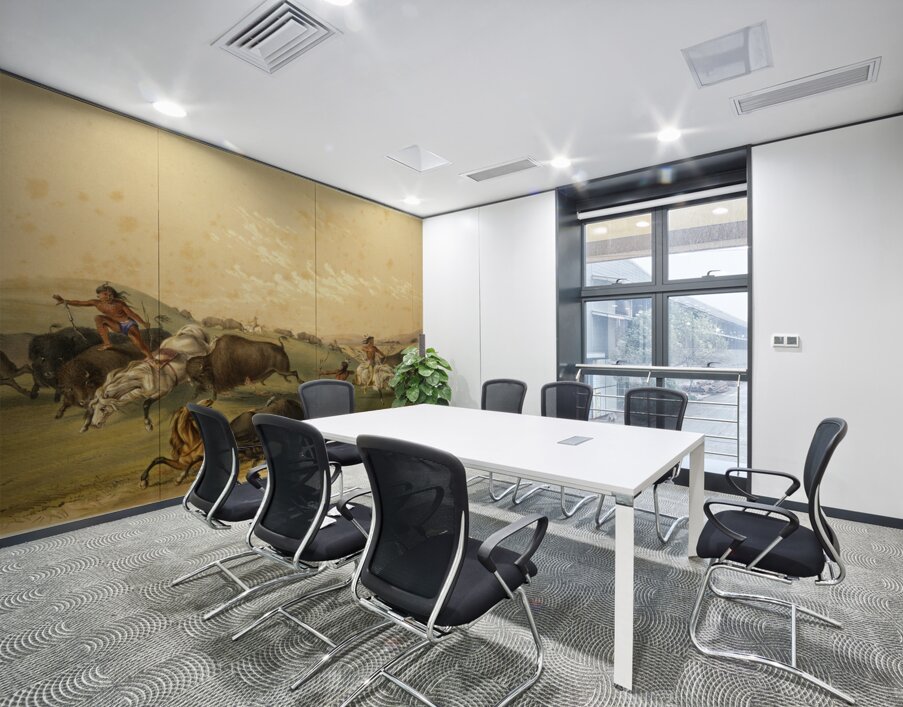 Buffalo Hunt A Numerous Group 1844 Wall Printing