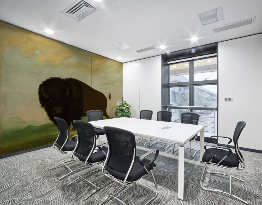 Buffalo Bull Grazing on the Prairie 1832-1833 Wall Printing