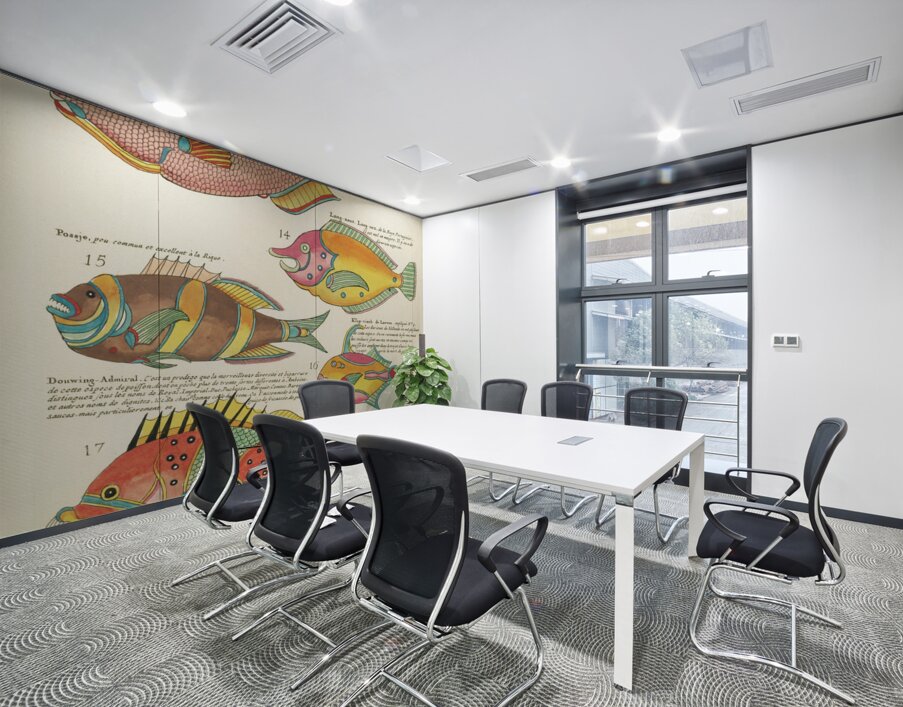 Colourful and surreal illustrations of fishes found in Moluccas Indonesia and the East Indies by Louis Renard 1678 -1746 from Histoire naturelle des plus rares curiositez de la mer des Indes 1754. Wall Printing