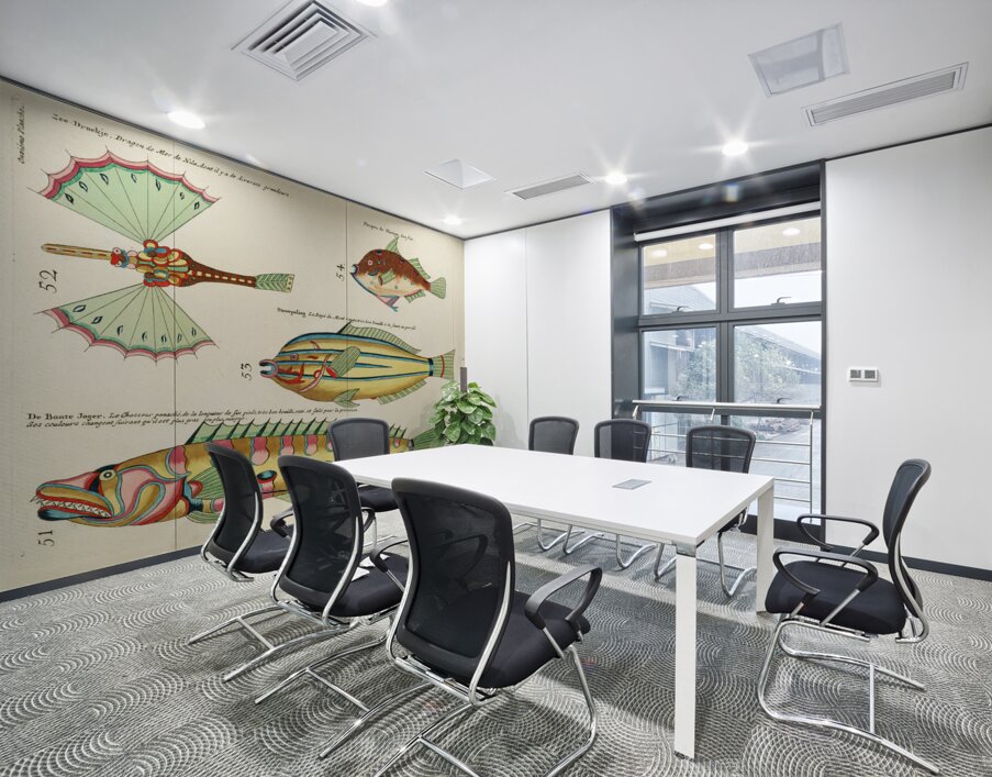 Colourful and surreal illustrations of fishes found in Moluccas Indonesia and the East Indies by Louis Renard 1678 -1746 from Histoire naturelle des plus rares curiositez de la mer des Indes 1754. Wall Printing