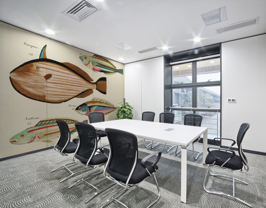 Colourful and surreal illustrations of fishes found in Moluccas Indonesia and the East Indies by Louis Renard 1678 -1746 from Histoire naturelle des plus rares curiositez de la mer des Indes 1754. Wall Printing