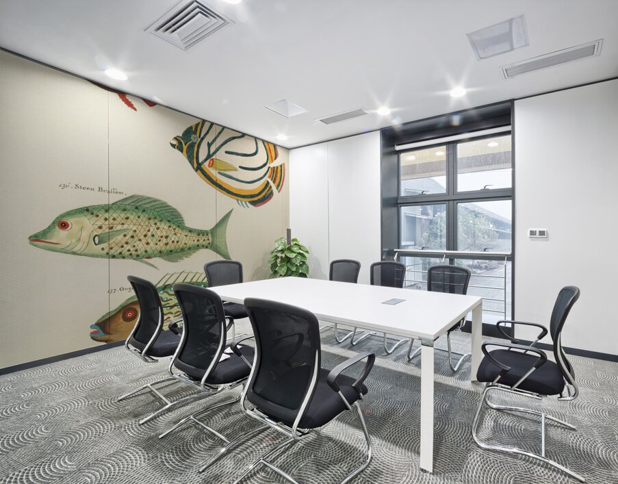 Colourful and surreal illustrations of fishes found in Moluccas Indonesia and the East Indies by Louis Renard 1678 -1746 from Histoire naturelle des plus rares curiositez de la mer des Indes 1754. Wall Printing