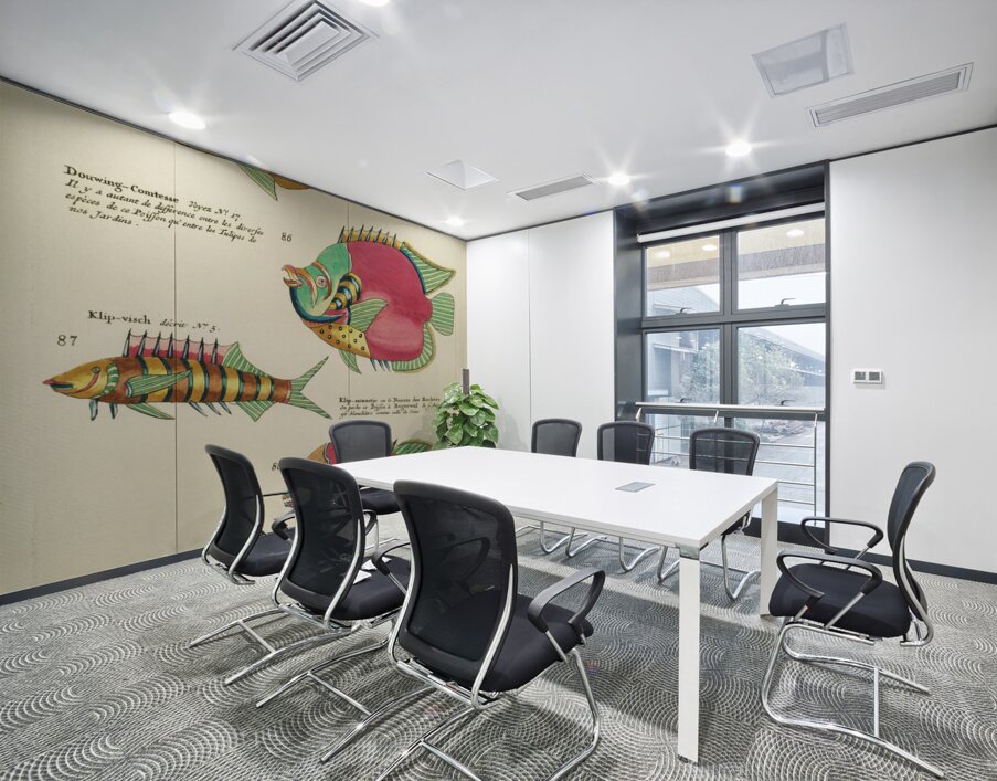 Colourful and surreal illustrations of fishes found in Moluccas Indonesia and the East Indies by Louis Renard 1678 -1746 from Histoire naturelle des plus rares curiositez de la mer des Indes 1754. Wall Printing