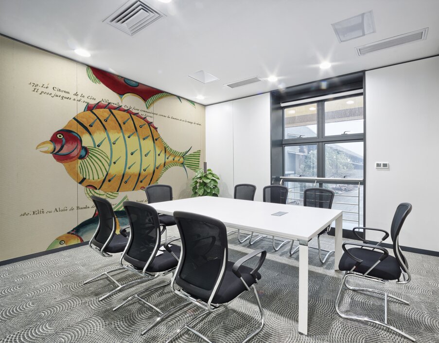 Colourful and surreal illustrations of fishes found in Moluccas Indonesia and the East Indies by Louis Renard 1678 -1746 from Histoire naturelle des plus rares curiositez de la mer des Indes 1754. Wall Printing