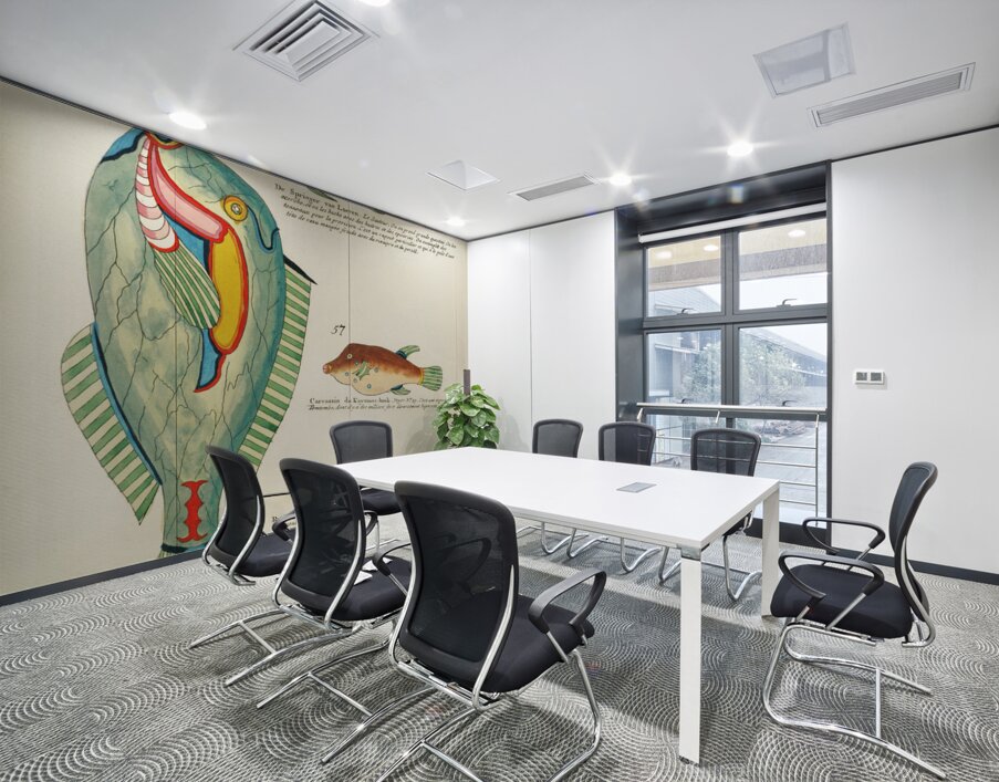 Colourful and surreal illustrations of fishes found in Moluccas Indonesia and the East Indies by Louis Renard 1678 -1746 from Histoire naturelle des plus rares curiositez de la mer des Indes 1754. Wall Printing