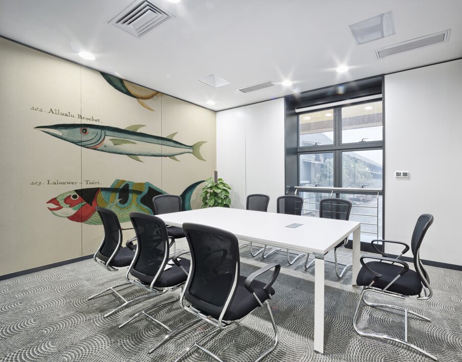 Colourful and surreal illustrations of fishes found in Moluccas Indonesia and the East Indies by Louis Renard 1678 -1746 from Histoire naturelle des plus rares curiositez de la mer des Indes 1754. Wall Printing