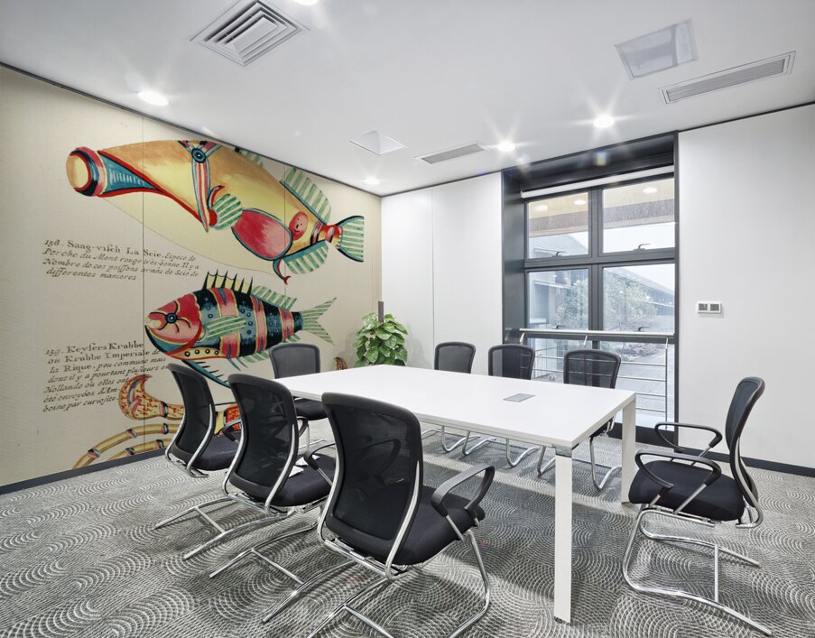 Colourful and surreal illustrations of fishes and crab found in the Indian and Pacific Oceans by Louis Renard 1678 -1746 from Histoire naturelle des plus rares curiositez de la mer des Indes 1754. Wall Printing