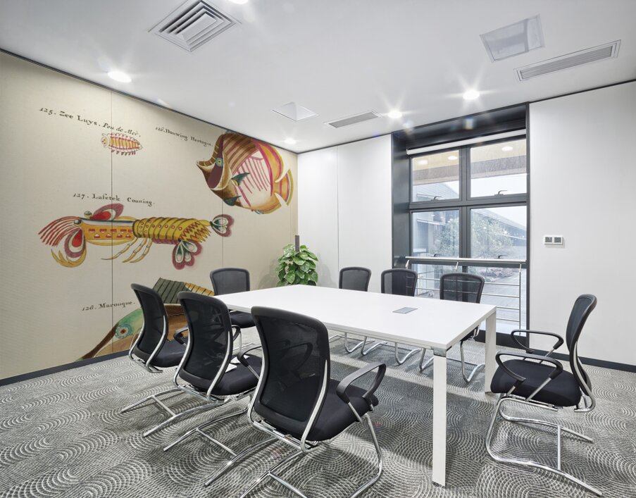 Colourful and surreal illustrations of fishes and lobster found in Moluccas Indonesia and the East Indies by Louis Renard 1678 -1746 from Histoire naturelle des plus rares curiositez de la mer des Indes 1754. Wall Printing