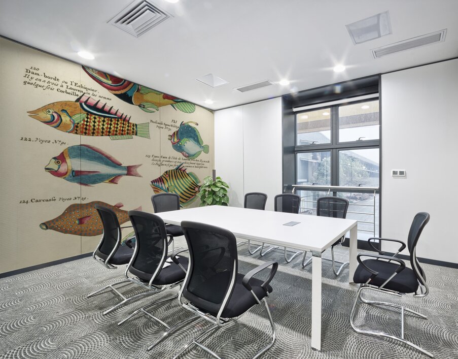 Colourful and surreal illustrations of fishes found in Moluccas Indonesia and the East Indies by Louis Renard 1678 -1746 from Histoire naturelle des plus rares curiositez de la mer des Indes 1754. Wall Printing