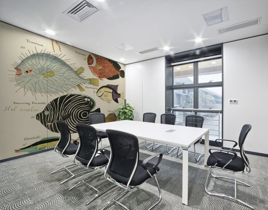 Colourful and surreal illustrations of fishes found in Moluccas Indonesia and the East Indies by Louis Renard 1678 -1746 from Histoire naturelle des plus rares curiositez de la mer des Indes 1754. Wall Printing