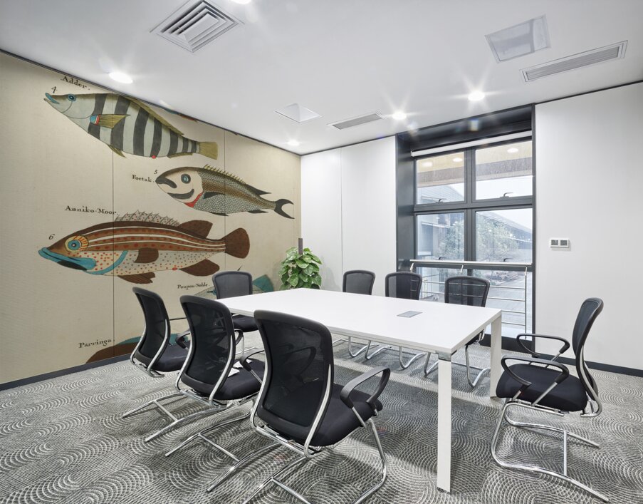 Colourful and surreal illustrations of fishes found in Moluccas Indonesia and the East Indies by Louis Renard 1678 -1746 from Histoire naturelle des plus rares curiositez de la mer des Indes 1754. Wall Printing