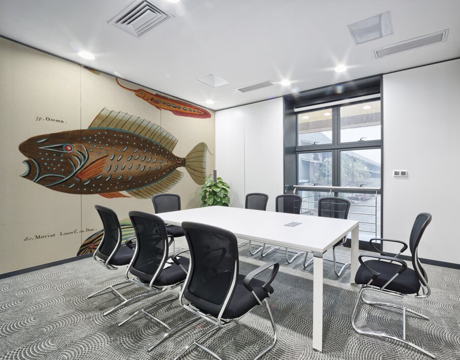 Colourful and surreal illustrations of fishes found in Moluccas Indonesia and the East Indies by Louis Renard 1678 -1746 from Histoire naturelle des plus rares curiositez de la mer des Indes 1754. Wall Printing