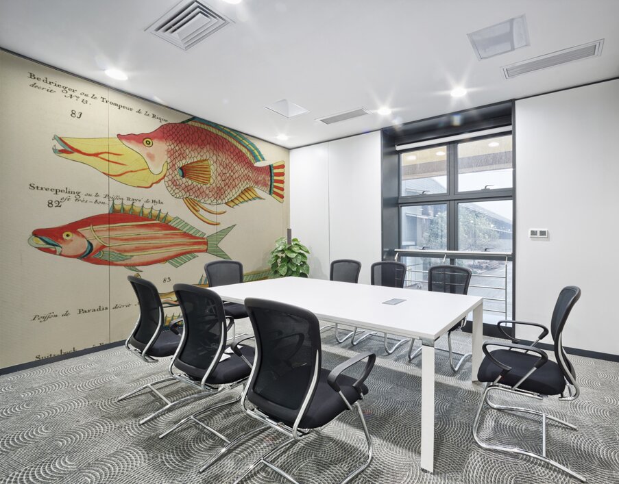 Colourful and surreal illustrations of fishes found in Moluccas Indonesia and the East Indies by Louis Renard 1678 -1746 from Histoire naturelle des plus rares curiositez de la mer des Indes 1754. Wall Printing