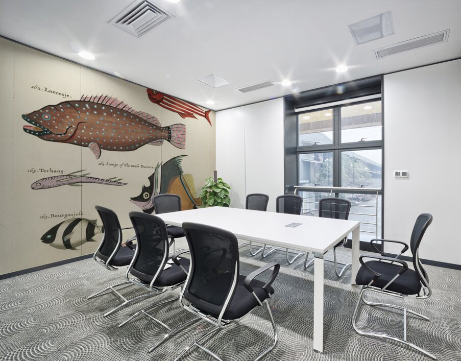 Colourful and surreal illustrations of fishes found in Moluccas Indonesia and the East Indies by Louis Renard 1678 -1746 from Histoire naturelle des plus rares curiositez de la mer des Indes 1754. Wall Printing