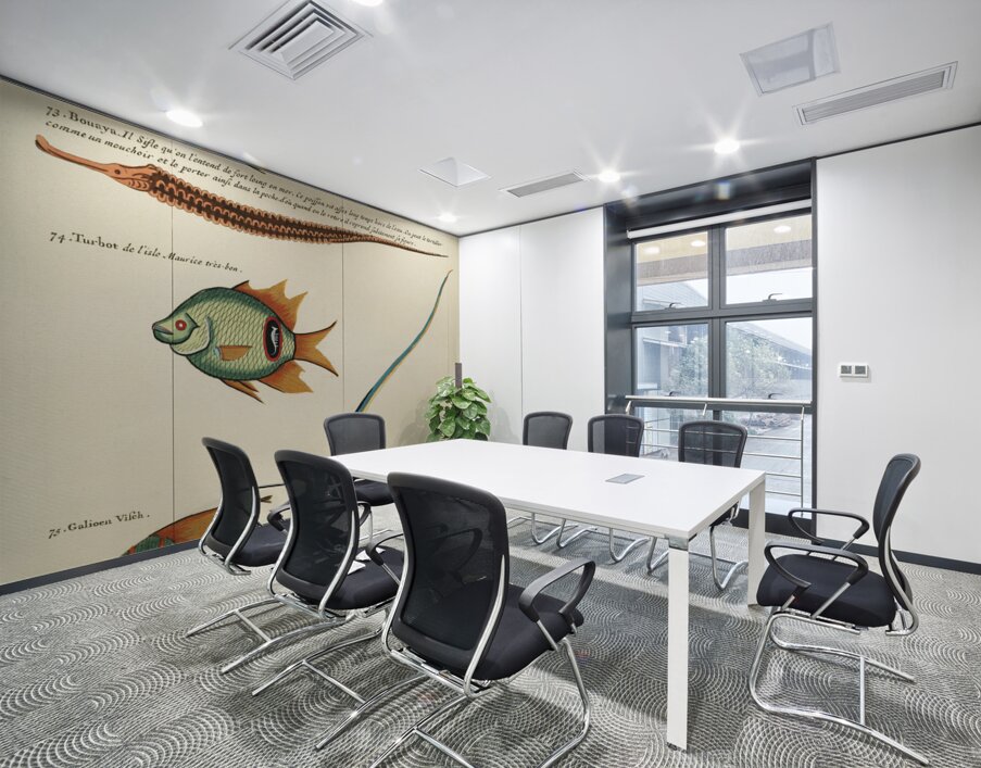 Colourful and surreal illustrations of fishes found in Moluccas Indonesia and the East Indies by Louis Renard 1678 -1746 from Histoire naturelle des plus rares curiositez de la mer des Indes 1754. Wall Printing