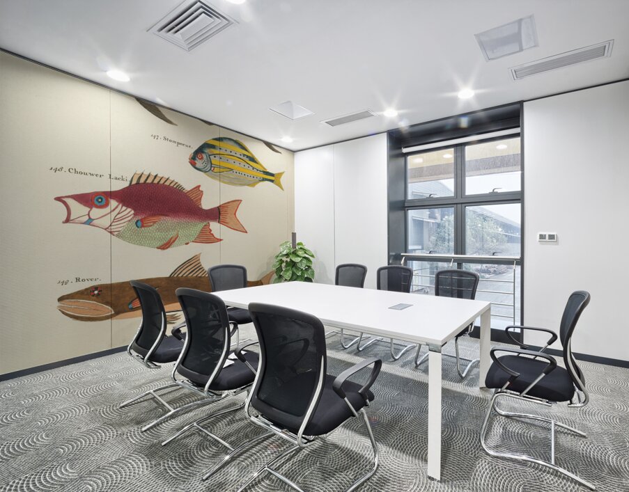 Colourful and surreal illustrations of fishes found in Moluccas Indonesia and the East Indies by Louis Renard 1678 -1746 from Histoire naturelle des plus rares curiositez de la mer des Indes 1754. Wall Printing