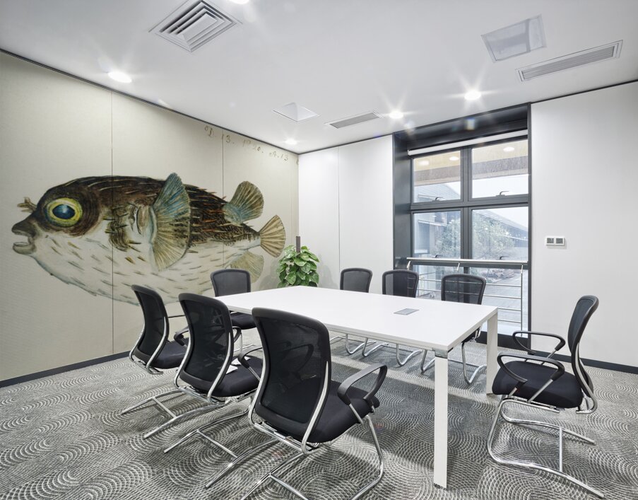 Antique fish diodon sp porcupine fish South Pacific Fishes by Frank Edward Clarke 1849-1899.  Wall Printing