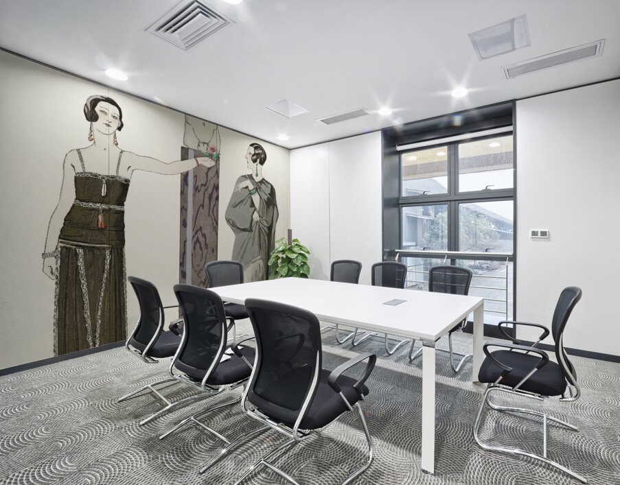 Eros / Robe et manteau pour le soir de Worth from Gazette du Bon Ton No. 9 1924 fashion illustration  by George Barbier.  Wall Printing