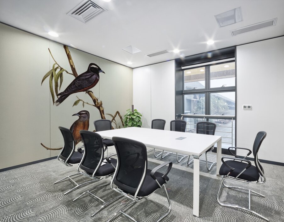 White-eyebrowed Wood Swallow Artamus supercilious illustrated by Elizabeth Gould 1804–1841 for John Gould’s 1804-1881 Birds of Australia  Wall Printing