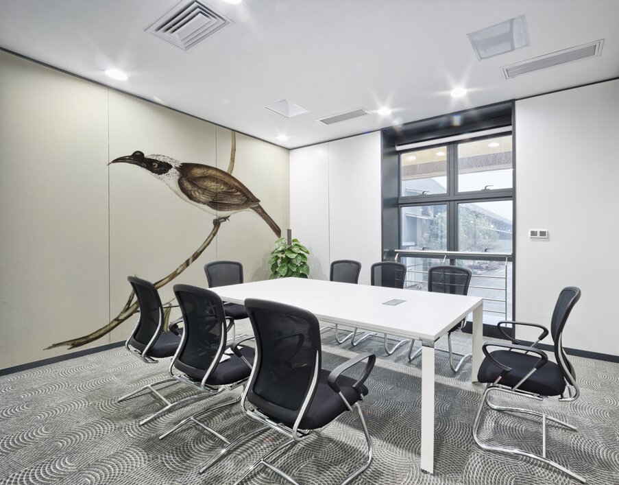 Silvery-crowned Friar Bird Tropidorhynchus argenticeps illustrated by Elizabeth Gould 1804–1841 for John Gould’s 1804-1881 Birds of Australia  Wall Printing