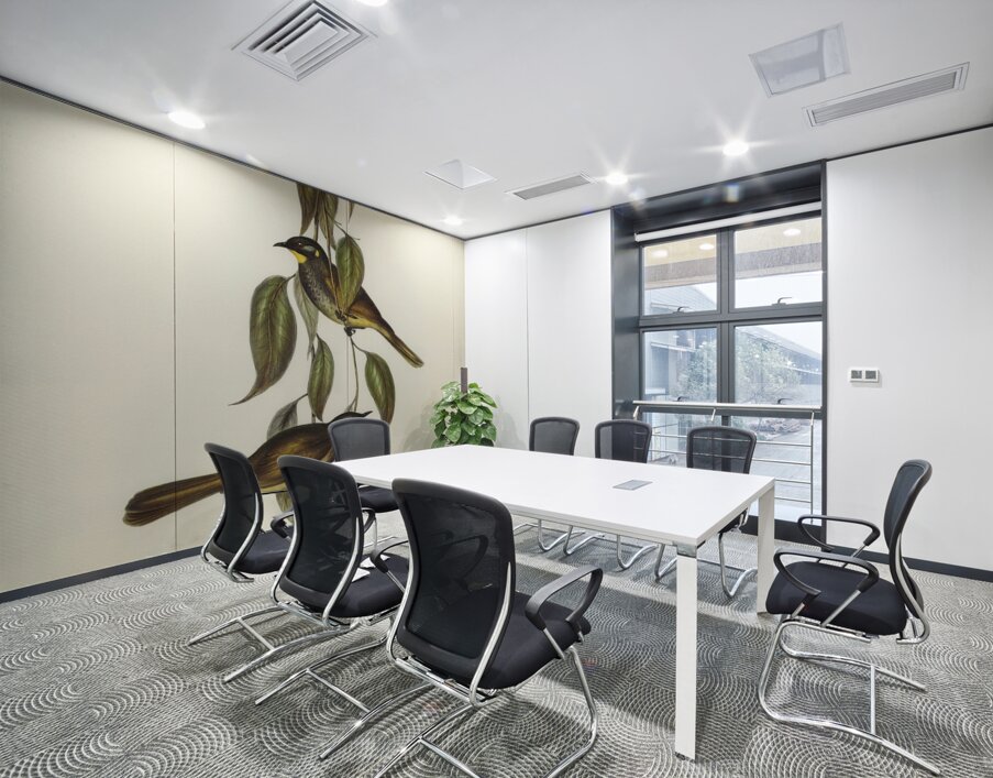 Yellow-throated Honey-eater Ptilotis flavigula illustrated by Elizabeth Gould 1804–1841 for John Gould’s 1804-1881 Birds of Australia  Wall Printing