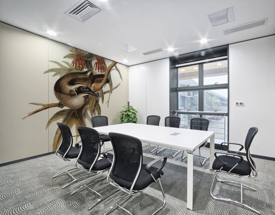 Helmeted Honey-eater Tropidorhynchus Buceroides illustrated by Elizabeth Gould 1804–1841 for John Gould’s 1804-1881 Birds of Australia  Wall Printing