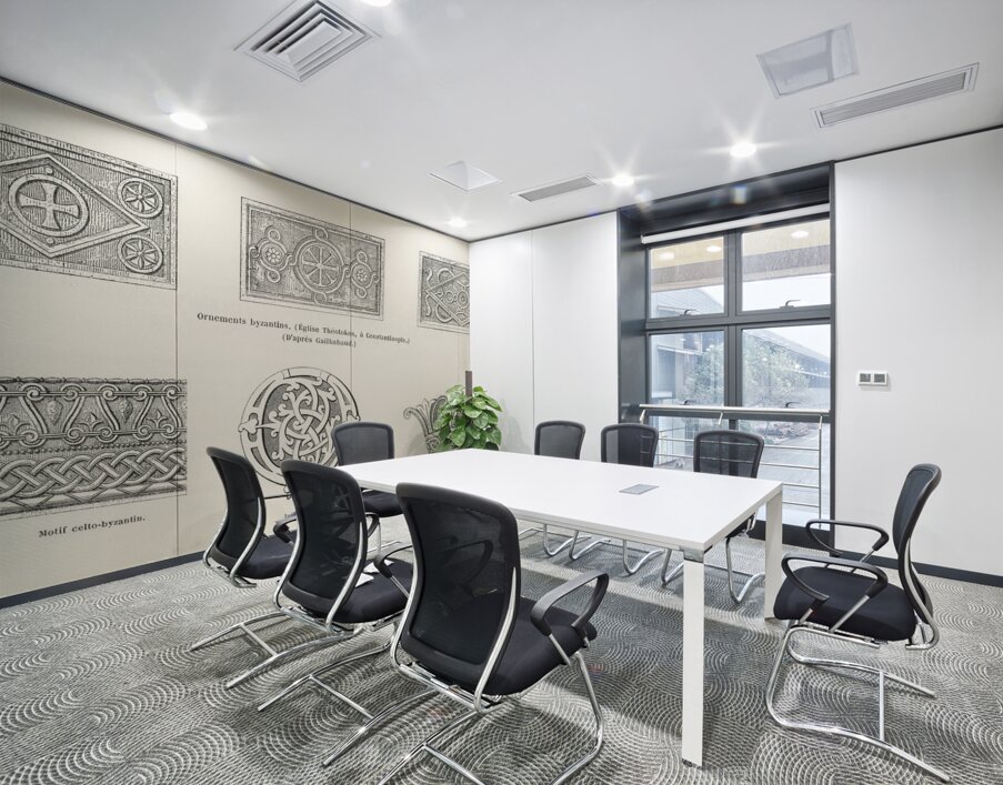 Byzantine pattern. 1888 edition Lornement Polychrome by Albert Racine 1825–1893. Wall Printing