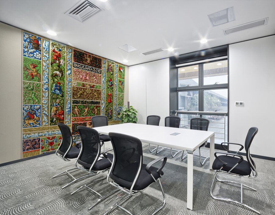 Renaissance pattern. 1888 edition Lornement Polychrome by Albert Racine 1825–1893. Wall Printing