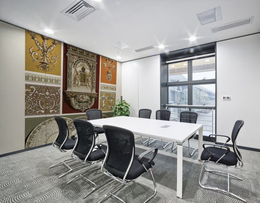 Renaissance pattern. 1888 edition Lornement Polychrome by Albert Racine 1825–1893. Wall Printing