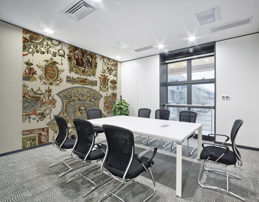 16th Century pattern. 1888 edition Lornement Polychrome by Albert Racine 1825–1893. Wall Printing