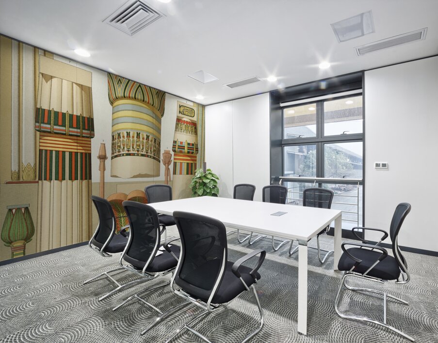 Egyptian pattern. 1888 edition Lornement Polychrome by Albert Racine 1825–1893. Wall Printing