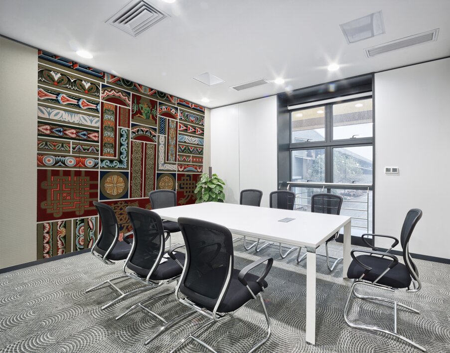 Middle-Ages pattern. 1888 edition Lornement Polychrome by Albert Racine 1825–1893. Wall Printing