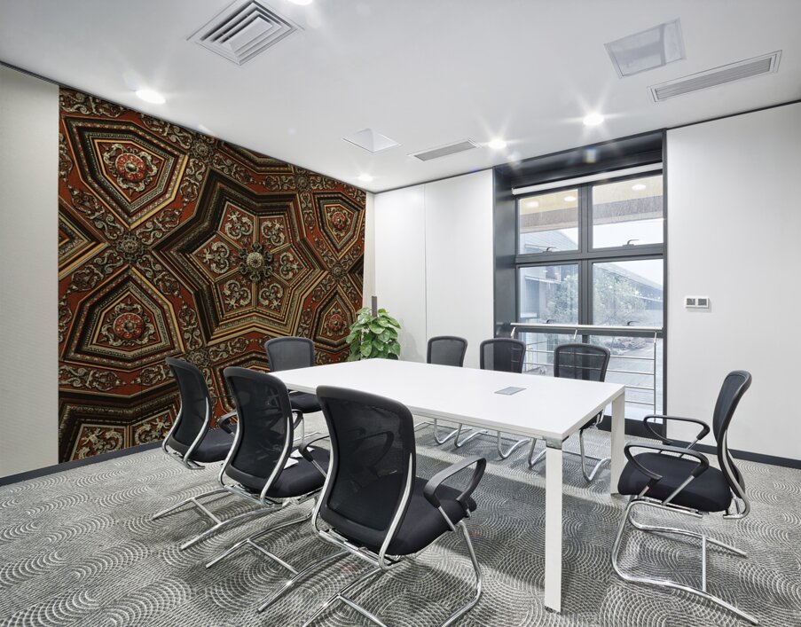 Renaissance pattern Lornement Polychrome 1888 by Albert Racinet 1825-1893. 1888 edition. Wall Printing