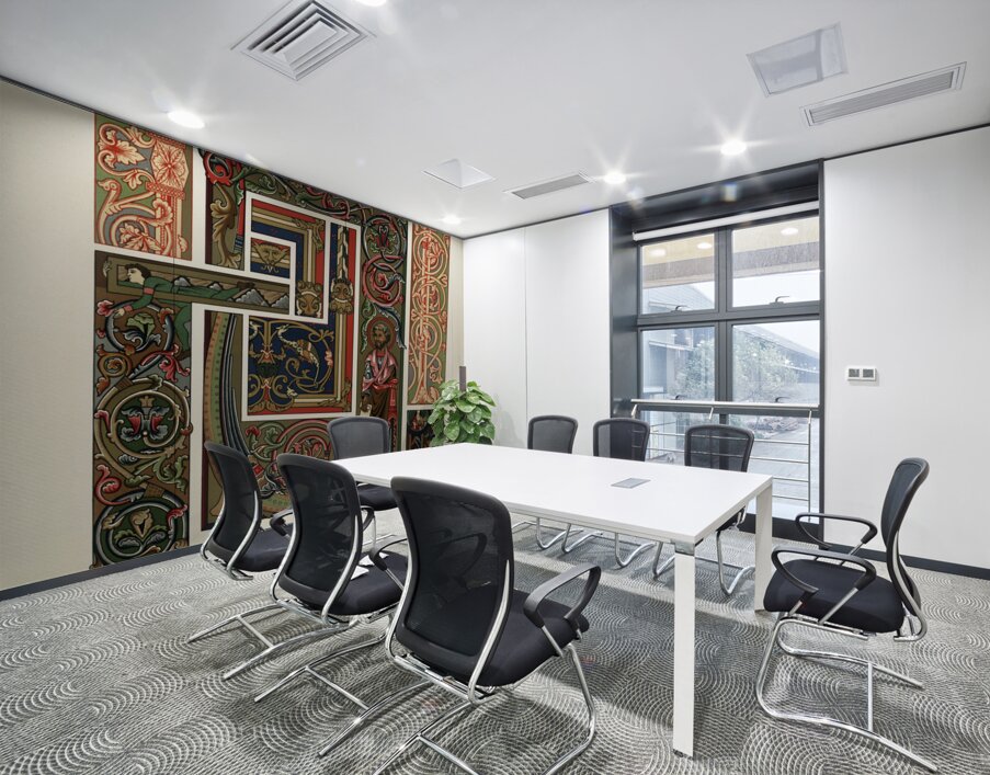 Medieval pattern. 1888 edition Lornement Polychrome by Albert Racine 1825–1893. Wall Printing