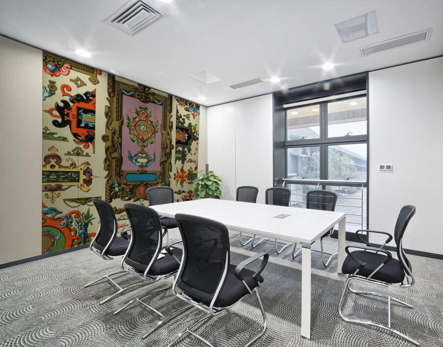 16th and 17th Century pattern. 1888 edition Lornement Polychrome by Albert Racine 1825–1893. Wall Printing