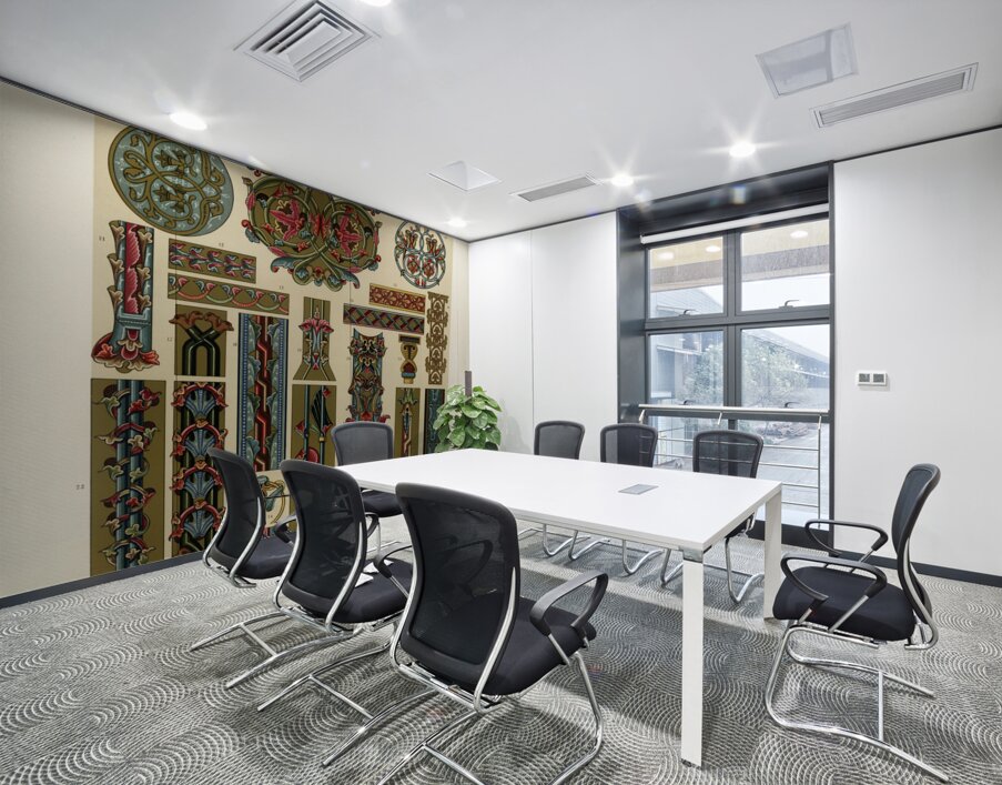 Middle-Ages pattern. 1888 edition Lornement Polychrome by Albert Racine 1825–1893. Wall Printing