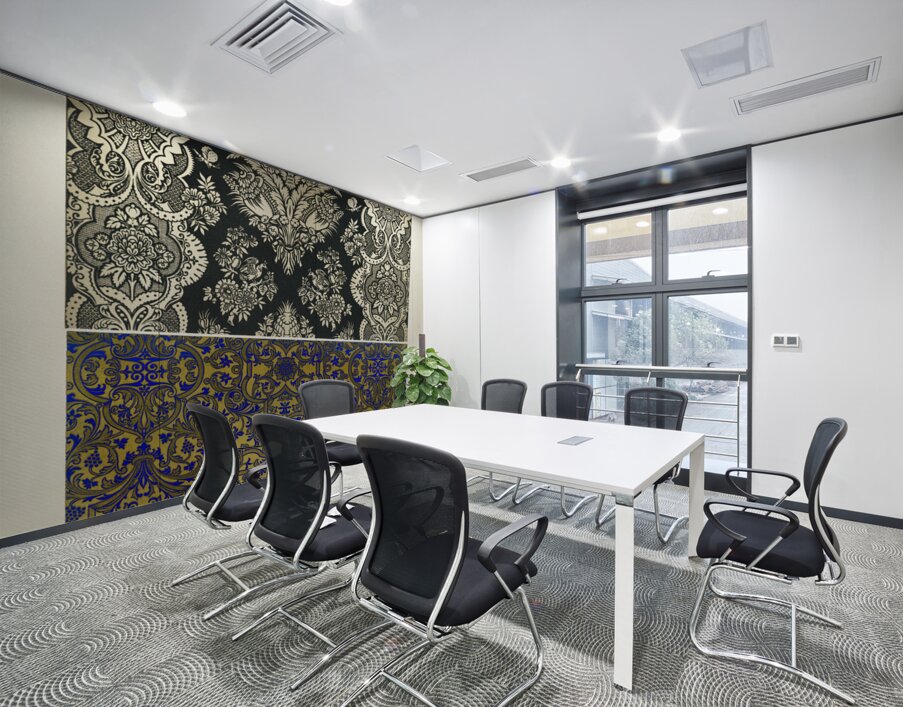 17th Century pattern. 1888 edition Lornement Polychrome by Albert Racine 1825–1893. Wall Printing