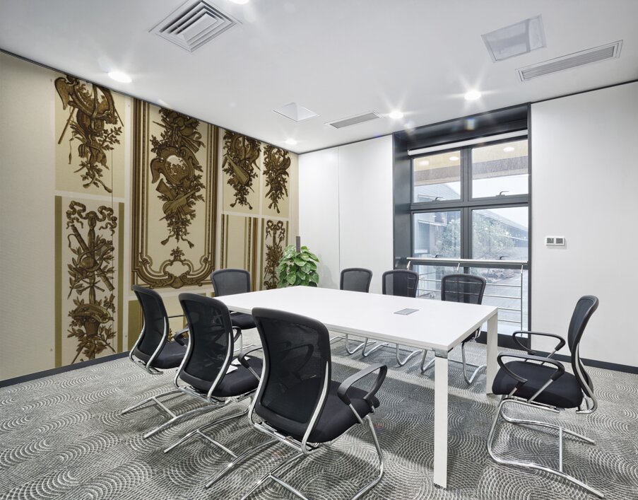 18th Century pattern. 1888 edition Lornement Polychrome by Albert Racine 1825–1893. Wall Printing