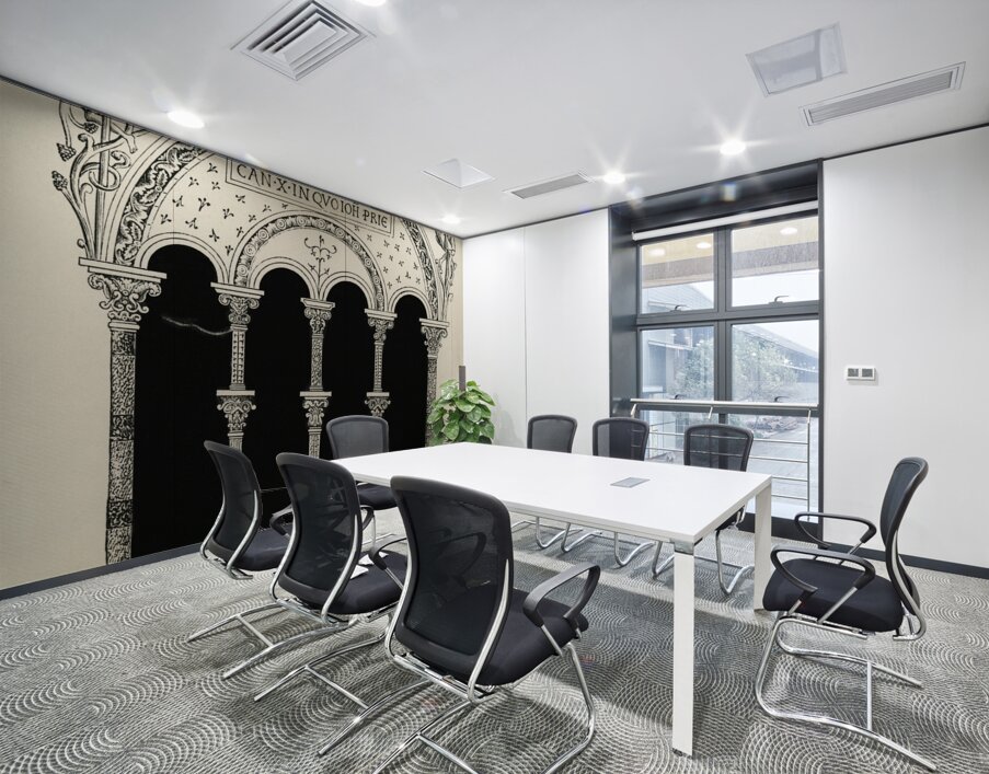 Ancient architecture Illustration. 1888 edition Lornement Polychrome by Albert Racine 1825–1893. Wall Printing