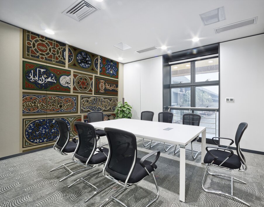 Arabian pattern. 1888 edition Lornement Polychrome by Albert Racine 1825–1893. Wall Printing