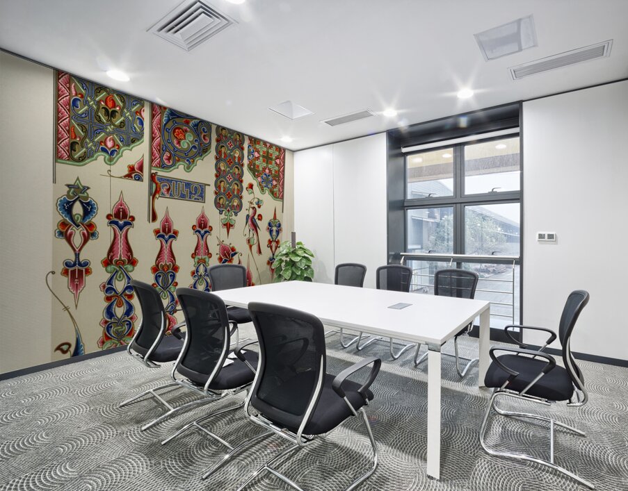 Armenian pattern. 1888 edition Lornement Polychrome by Albert Racine 1825–1893. Wall Printing