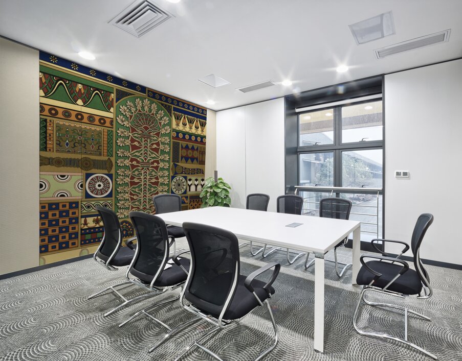 Assyrian pattern. 1888 edition Lornement Polychrome by Albert Racine 1825–1893. Wall Printing