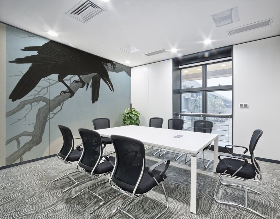 Two crows on a branch 1927 by Ohara Koson 1877-1945. Wall Printing