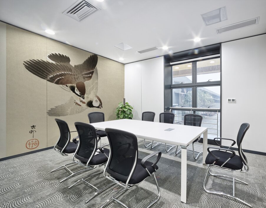 Ring sparrows and insect 1900 - 1936 by Ohara Koson 1877-1945. Wall Printing